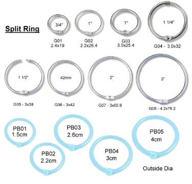 Split Ring, Swing Grip Clip, Documents Clip